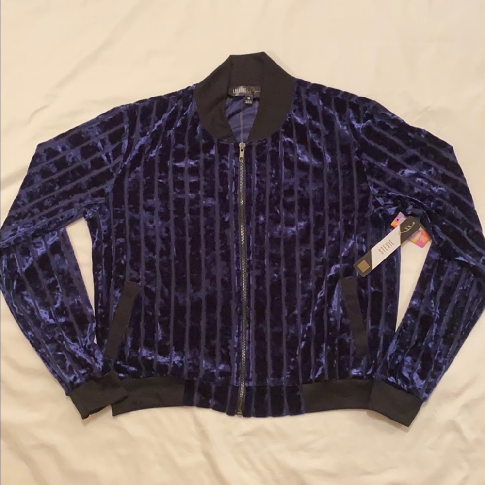 LuLaRoe Stevie Navy Bomber Jacket Sz X-small